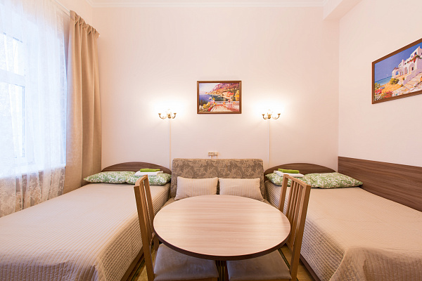 Отель Город. Двухместный номер с двумя кроватями (эконом). Москва.